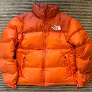 The north face nuptse 700 mens small in orange
